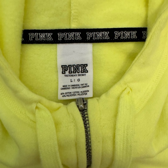 VICTORIA’S SECRET LOVE PINK BLING SEQUIN ZIPPERED SWEATSHIRT SIZE LARGE - Picture 4 of 4